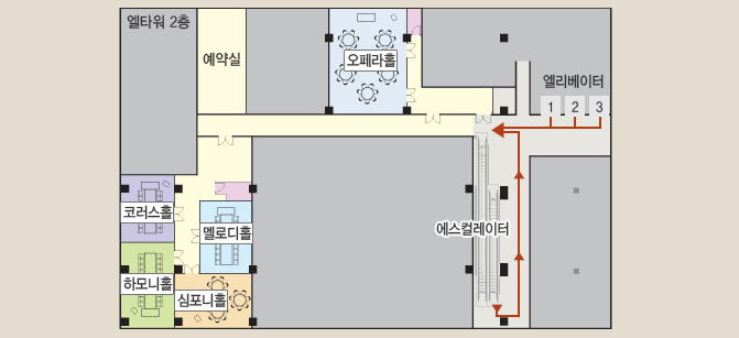 소규모 생신연 위치 및 동선 안내