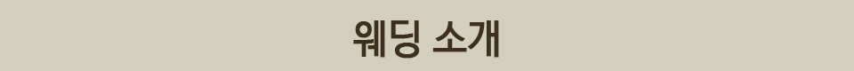 웨딩 소개